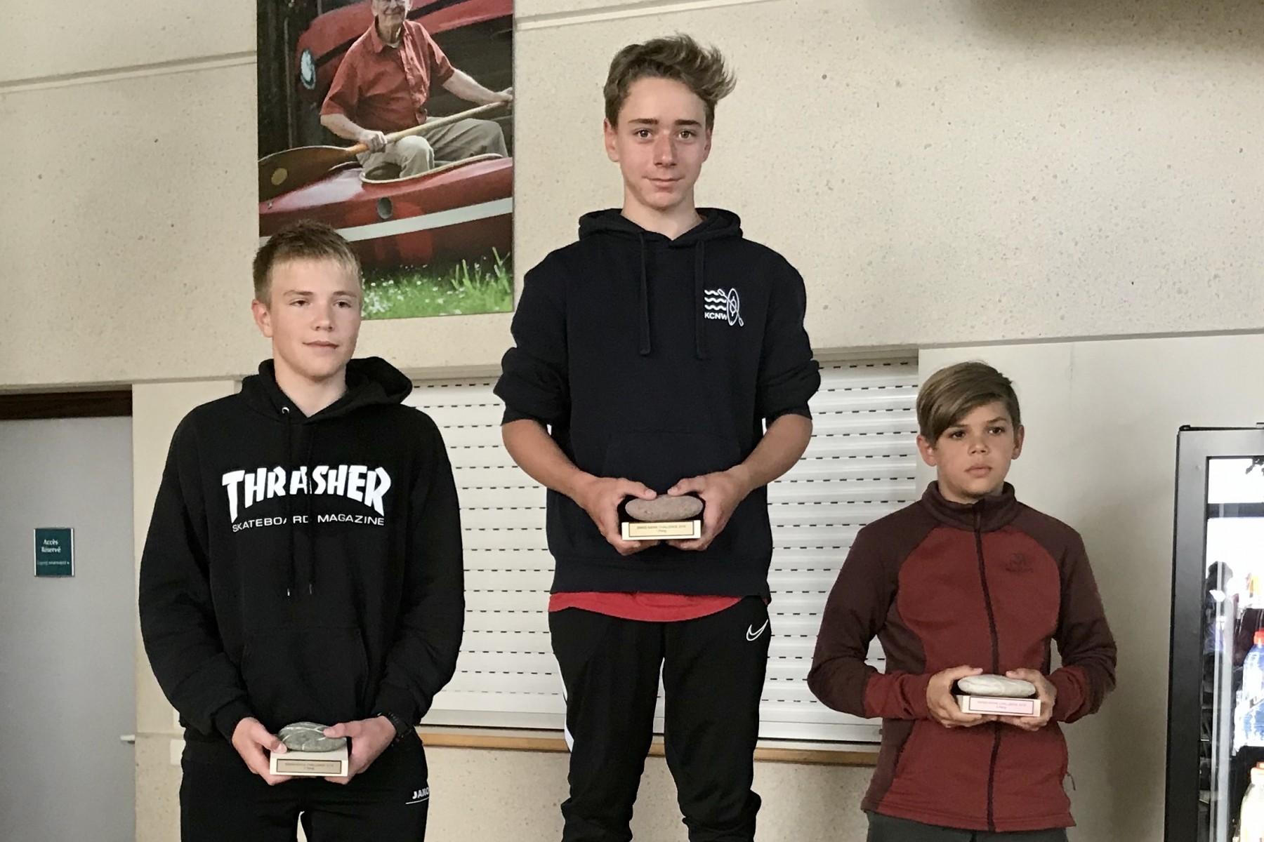 Aaron gewinnt die Kayakchallenge bei der U14