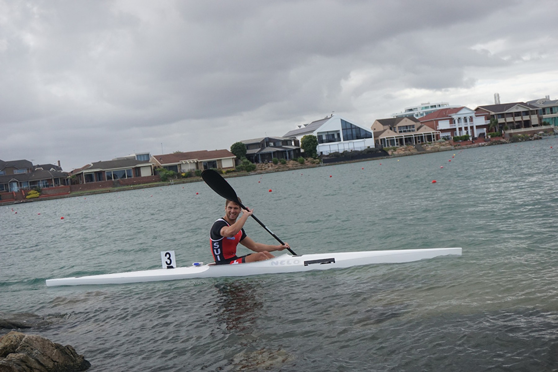 Ein strahlender Fabio Wyss nach geschafftem Podestplatz