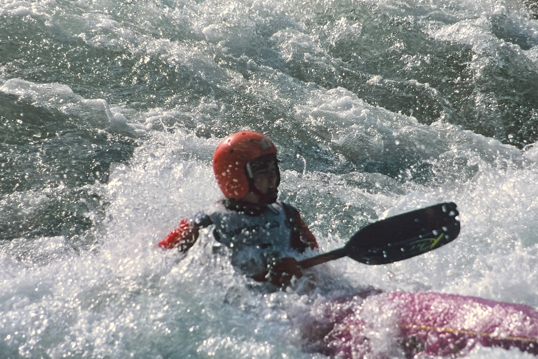 2004: Annalena beim ersten Rennen auf der Engelberger Aa