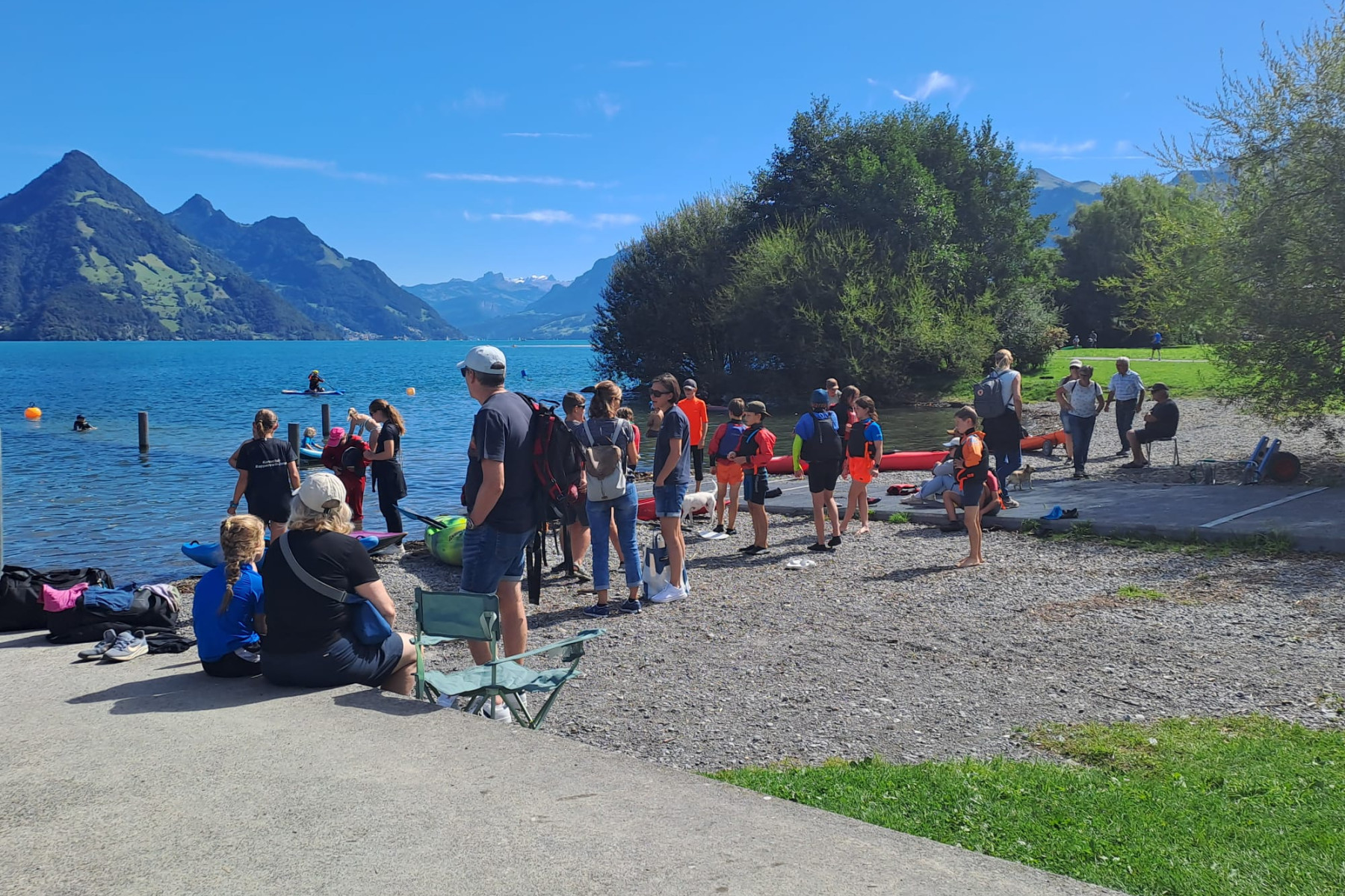 Pause und aufwärmen _Nähe zur Familie geniessen