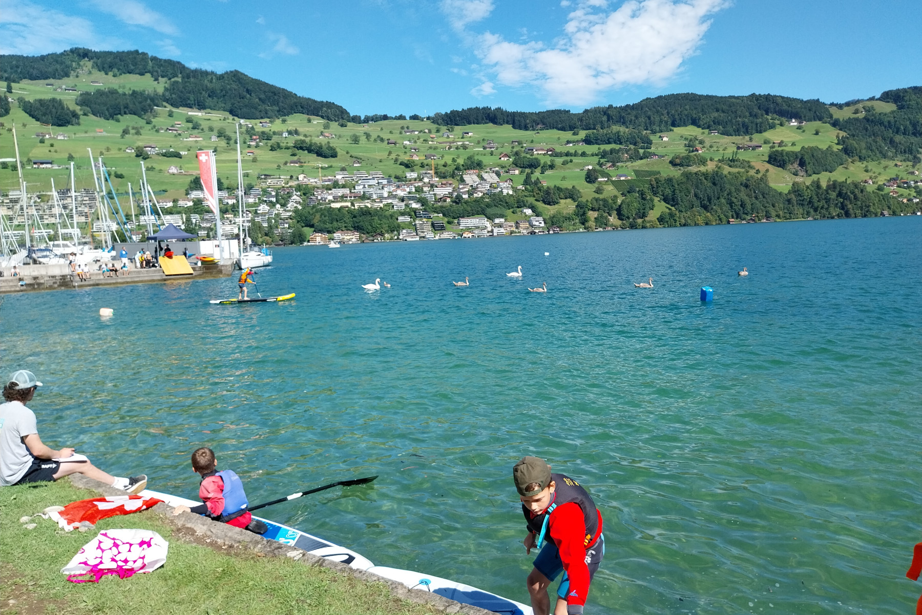 SUP - ein Parcours durch Bojen und Tiere :-)