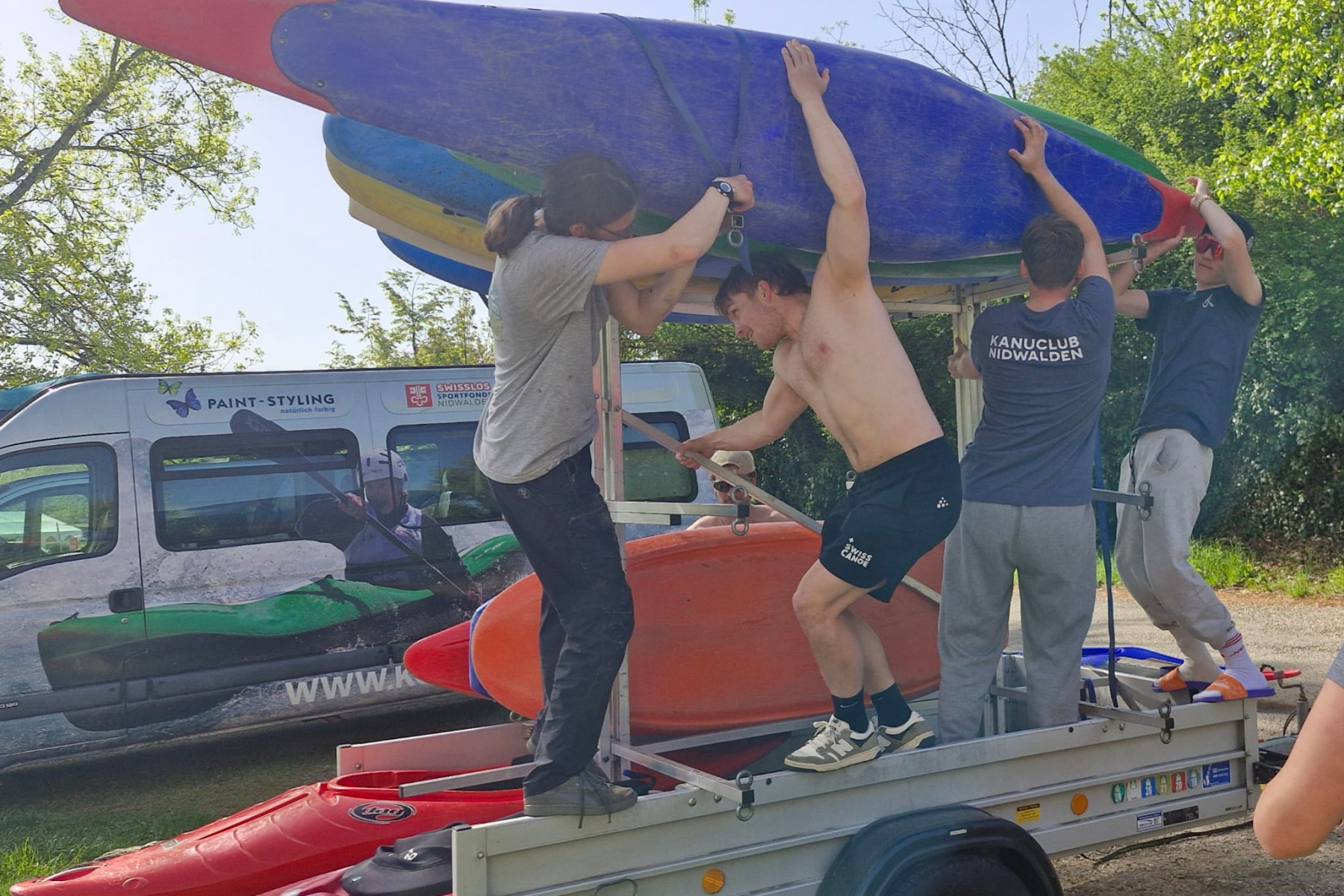 Wenn alles Material geladen ist, dann gings wieder Heim zu